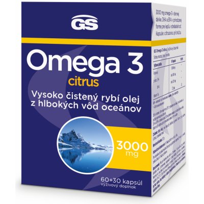 GS Omega 3 citrus, 60+30 kapsúl