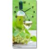 Nástenné hodiny tiché Hrozno a víno 30x60 cm