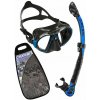 Potápačská sada Cressi Big Eyes Evolution a Alpha Ultra Dry čierna/modrá (5732)