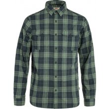 Fjällräven Övik travel shirt LS dark navy-patina green