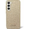 Guess PC/TPU Glitter Flakes Metal Logo Samsung Galaxy S24 Ultra zlaté