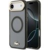 Lacoste PC/TPU Frosted Finish Gold Logo MagSafe Zadný Kryt pre iPhone 17 Air Black