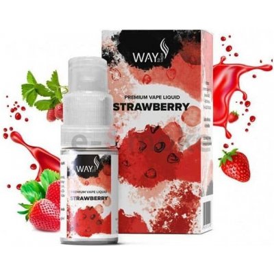 10ml Strawberry WAY to Vape E-LIQUID, obsah nikotínu 3 mg