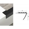 Schodová hrana protišmyková čierna 120 x 4,5 mm