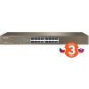 Tenda TEG1016G 16-port Gigabit Switch, 16x 10/ 100/ 1000 Mb/ s, Fanless, MAC 8K, aj na stenu, Rackmount 75010016