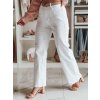 Dámske nohavice wide leg DELUSSIA Dstreet UY2669 Farba: Biela, Veľkosť: S/36
