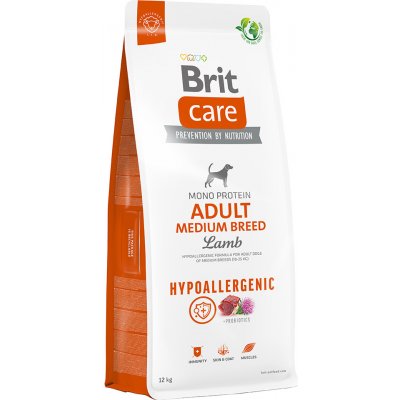 Brit Care Hypoallergenic Adult Medium Breed Lamb & Rice - výhodné balenie: 2 x 12 kg