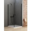New Trendy D-0231A/D-0113B NEW SOLEO BLACK sprchový kút 90 x 70 cm, roh.držiak 90 x 70 cm čierna