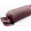 Biante Zamatový vankúš valec bonbon Velvet Prémium SVP-019 Hnedofialový 15x100 cm