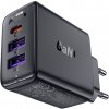 Acefast - Wall Charger (A57) - GaN, Fast Charging, 2x USB, Type-C, PD35W, Smart Chip - Black
