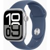 Apple Watch Series 10 GPS+Cellular 42mm Silver Aluminium Case farba Denim Sport Band velikost řemínku M/L (150-200mm) MWX43QC/A
