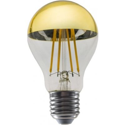 Diolamp LED žiarovka LED Filament zrkadlová žiarovka A60 8 W/230 V/E27/2700 K/900 lm/180°/DIM, zlatý vrchlík ELIOR8WWDIMG