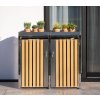 Westmann Planta oceľový box na odpadkové koše 2 x 240 l silver 84 x 134 x 124 cm WMHHWTC-51