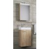 VCM VCM Kúpeľňová súprava so zrkadlovou skrinkou a osvetlením Slito, dub sonoma