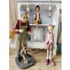 Clayre & Eef Dekorácia muž s bábkou Pinocchio - 16*14*36 cm - Clayre & Eef