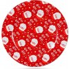 Červený podtácok pod tanier s motívom Santa, 33 cm