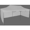 Expodom Párty stan 3x6m – oceľový, 3 bočné plachty, Sivá / antracitová