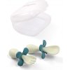 Ergonomický príbor pre deti Baby Ono modrozelený (poškodený obal)