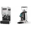 Gaggia New Classic E24 BC, stainless steel + Rocket Espresso SPLUGA, chrome