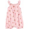 CARTER'S Overal letný Pink Peach dievča NB
