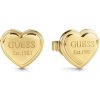 Guess Módne oceľové náušnice so srdiečkom JUBE02179JWYGT/U