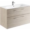 Geberit Selnova Square umývadlo so skrinkou 100 cm orech 501.247.00.1