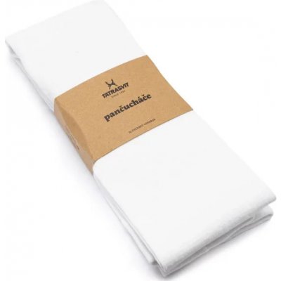 EGIFA detské hladké elastické pančušky s vysokým (98%) podielom bavlny biela