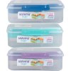 Sistema Plastics Sistema® TO GO™ Trojkomorová krabička s nádobou na jogurt a 2 tácky 1,65 l, mix