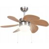 Stropný ventilátor s lampou, 76 cm, svetlohnedý