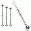 Steel Edge Piercing do ucha SP4 Dĺžka drieku piercingu: 38mm
