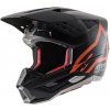 Prilba S-M5 COMPASS HELMET ECE, ALPINESTARS (matná čierna / oranžová fluo, veľ. 2XL)