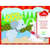 DJECO Ukrytí vonku: magické vyfarbovanie vodou, 4 obrázky siluetové+štetec s filcovým hrotom