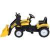 Detský šliapací s čelným nakladačom čierno + žltý AO-341-018