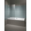 Riho Scandic vaňová zástena 90 cm dvojdielny čierna matné/číre sklo G001145121
