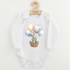 Detské body s potlačou New Baby Králiček s balónikmi, veľ. 56 (0-3m)