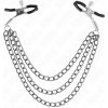 Kink - Nipple Clamps With 3 Chains Black 20/23/28 cm