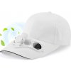 Interlook SFH-8934-WHITE| Solárny klobúk s veterným mlynom | Baseballová čiapka so zabudovaným ventilátorom | Chladiaci uzáver