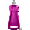 DUNCAN skladacia plastová fľaśa s klipom, 420 ml, ružová