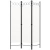 Paraván s 3 panelmi, biely 120x180 cm-ForU-320699