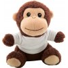 RPET plyšová opica s tričkom , Brown Farba: Brown