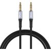 Vipfan L11 mini jack 3.5mm AUX cable, 1m, gold plated (gray)