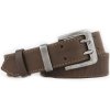Obšitý pánsky hnedý kožený opasok (GP189)