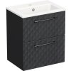 Kúpeľňová skrinka s umývadlom Intedoor TRENTA 50 cm čierna matná TRE MINI 50 2Z B U129