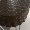 Biante Zamatový oválny obrus Isabela IBL-012 Rose Gold trojuholníky na hnedom 140x220 cm