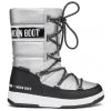 Detské zimné topánky MOON BOOT JR GIRL Quilted WP silver / black