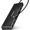 AXAGON HUE-F7C, 7x USB 3.2 Gen 1 ALU FLAT CHARGING hub, micro USB napájací konektor, kábel USB-A 30cm