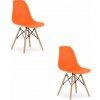 Stolička OSAKA oranžová / prírodné nohy x 2 9401 80 00 00