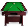 Hop-Sport Biliardový stôl Vip Extra 8 FT višňovo/zelený
