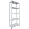 Kovový regál do technickej miestnosti Biedrax 45 x 60 x 240 cm, biely - 5 políc pozink