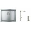 Súprava kuchynská batéria Grohe Essence 30270DC0, nerezový drez Grohe K700 31726SD0, 40535DC0